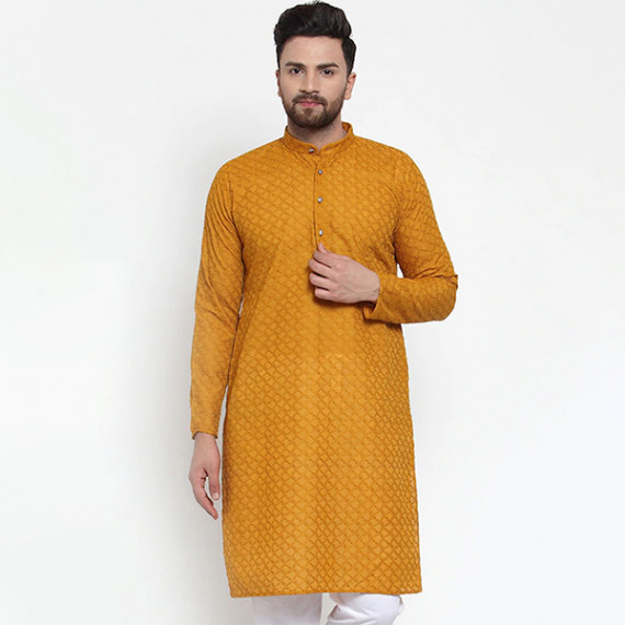 https://www.bloomwow.in/products/men-yellow-printed-straight-kurta