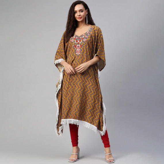 https://www.bloomwow.in/products/women-orange-brown-geometric-printed-thread-work-pure-cotton-kaftan-kurta