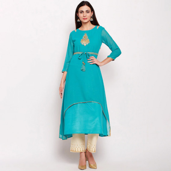 https://www.bloomwow.in/products/women-teal-embroidered-kurta