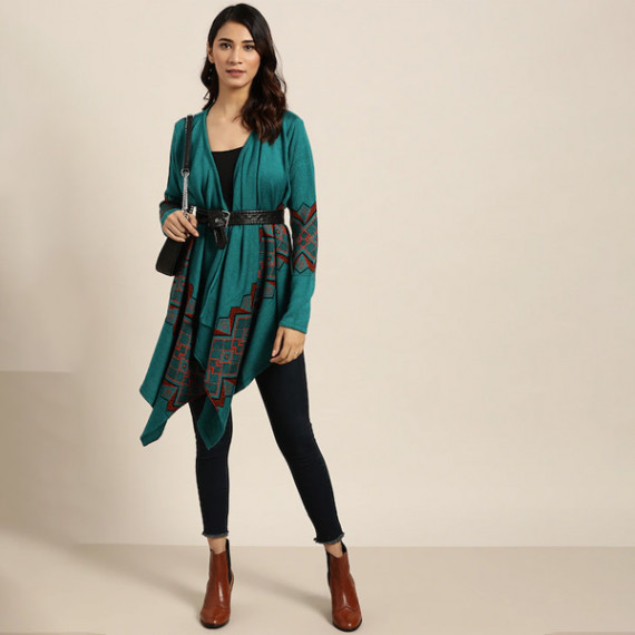 https://www.bloomwow.in/products/women-teal-green-black-geometric-patterned-longline-waterfall-shrug