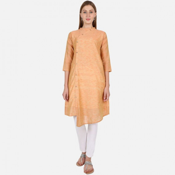 https://www.bloomwow.in/products/women-orange-solid-a-line-cotton-kurta