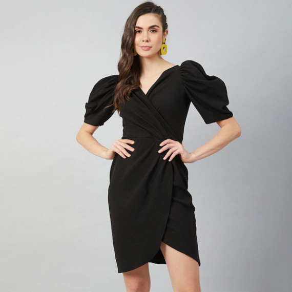 https://www.bloomwow.in/products/black-tulip-wrap-dress-with-volume-sleeves