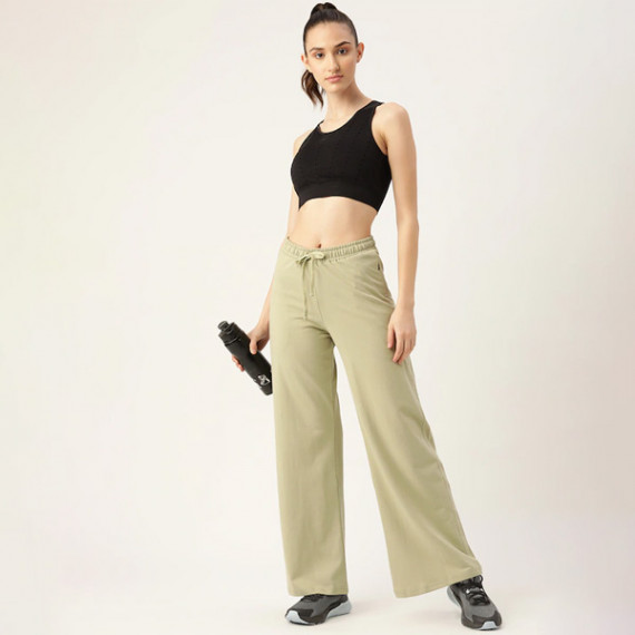https://www.bloomwow.in/products/women-olive-green-solid-cotton-wide-leg-track-pants
