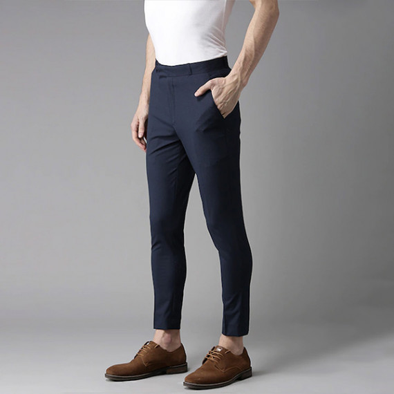 https://www.bloomwow.in/products/men-navy-blue-tapered-fit-trousers