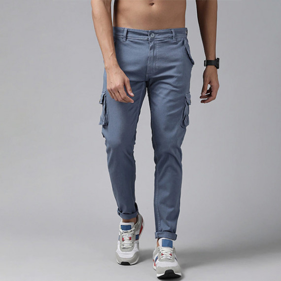 https://www.bloomwow.in/products/men-blue-solid-cargo-trousers