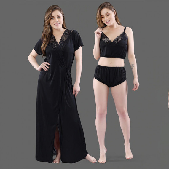https://www.bloomwow.in/products/women-black-solid-satin-3-piece-nightwear-set