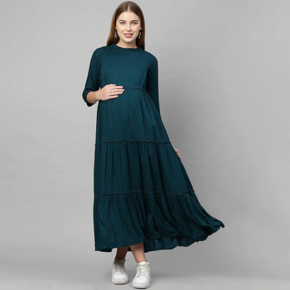 https://www.bloomwow.in/products/teal-green-maternity-maxi-nursing-dress
