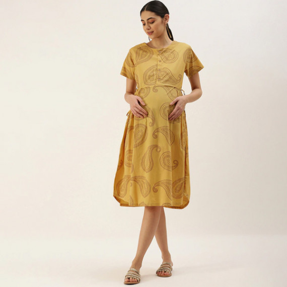 https://www.bloomwow.in/products/pure-cotton-ethnic-motifs-printed-maternity-a-line-dress