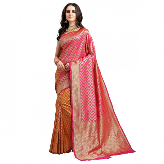https://www.bloomwow.in/products/pink-mustard-yellow-ethnic-motifs-woven-design-half-half-kanjeevaram-saree