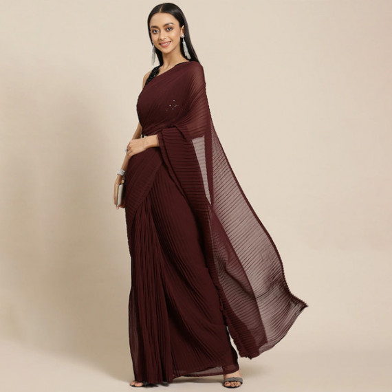 https://www.bloomwow.in/products/maroon-pleated-georgette-saree