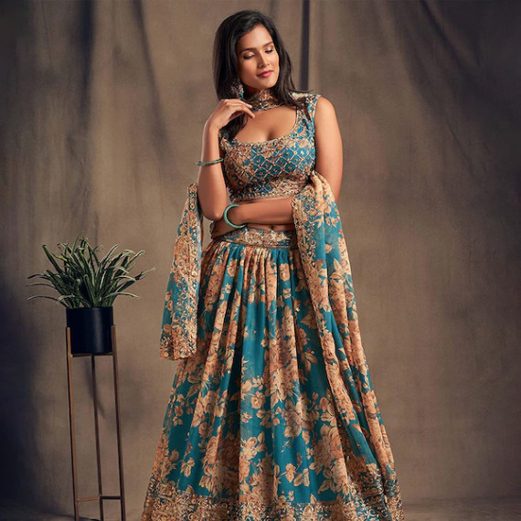 https://www.bloomwow.in/products/blue-beige-printed-semi-stitched-lehenga-unstitched-blouse-with-dupatta