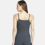 Women Charcoal Grey Solid Thermal Top