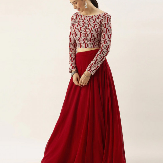 https://www.bloomwow.in/products/maroon-embroidered-thread-work-ready-to-wear-lehenga-blouse-with-dupatta