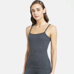 Women Charcoal Grey Solid Thermal Top