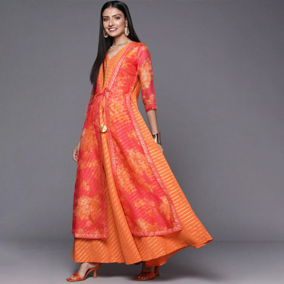 https://www.bloomwow.in/products/orange-striped-ethnic-maxi-dress